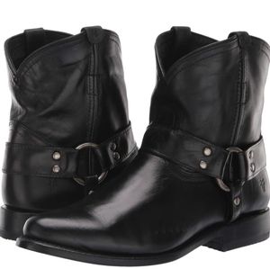 Frye womens black moto boots